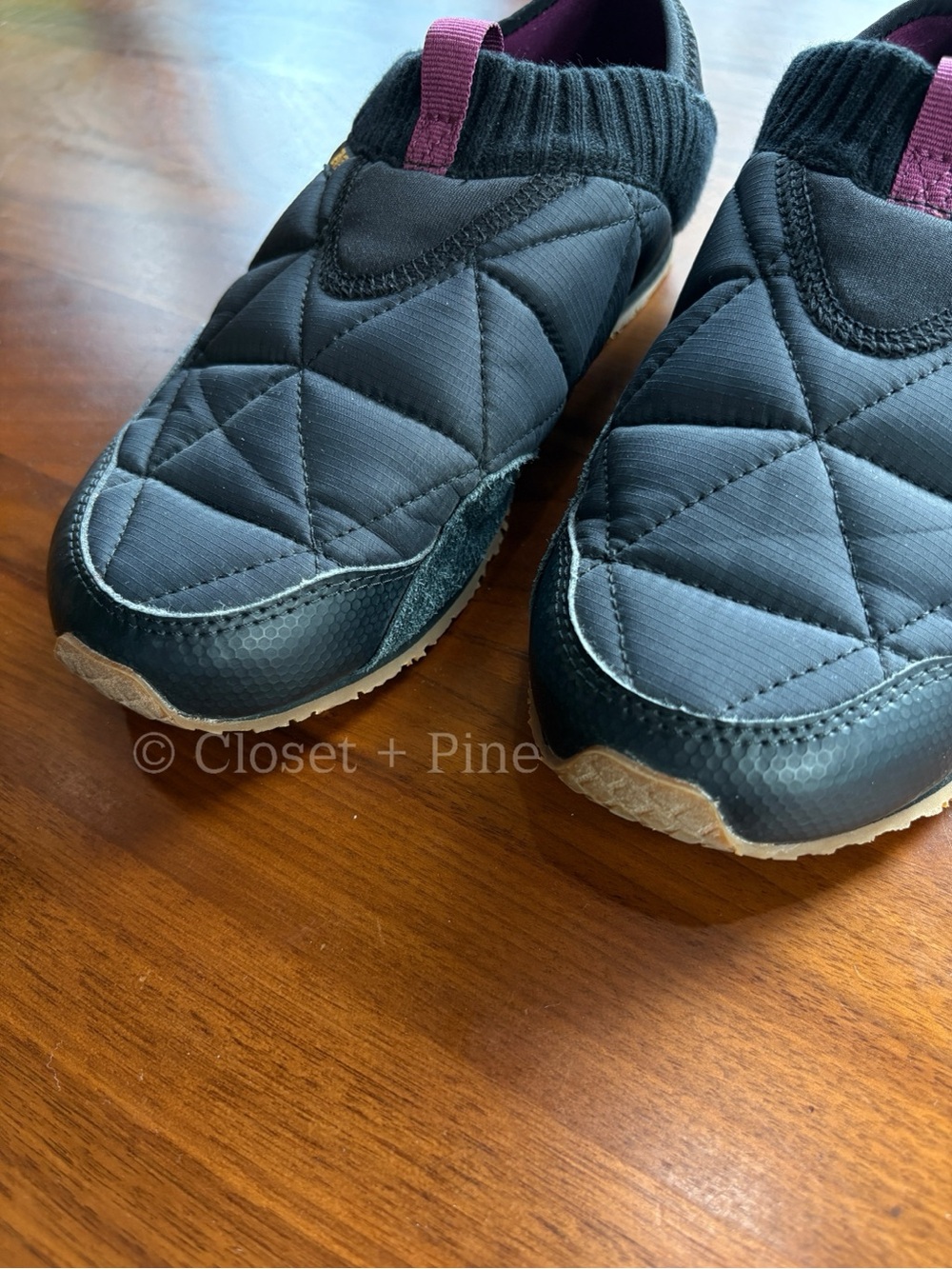 Teva Ember Moc Black Size 6 Slip On Moccasin Quilted Shoes - Picture 11 of 17